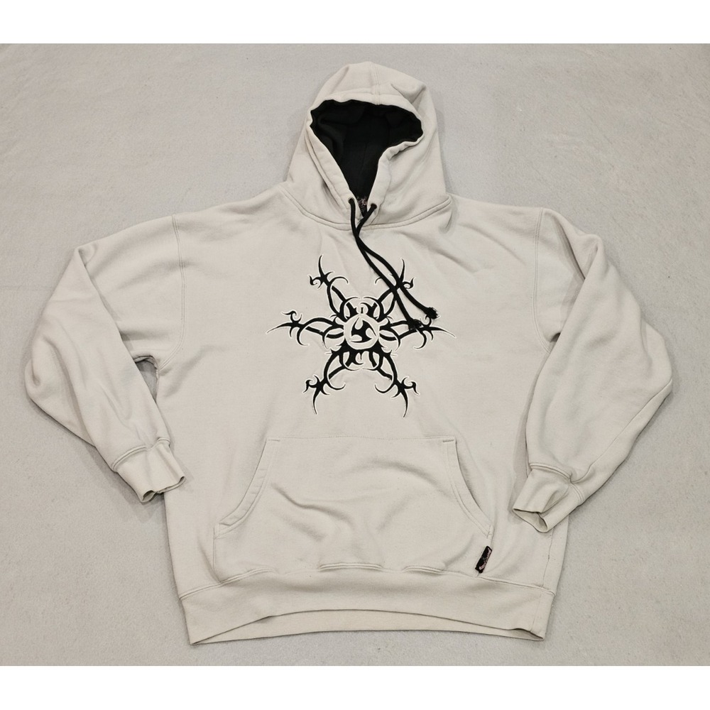 Vintage Sapphire Lounge XL Hoodie Jacket Mens Tribal Punk Y2K Some Stains